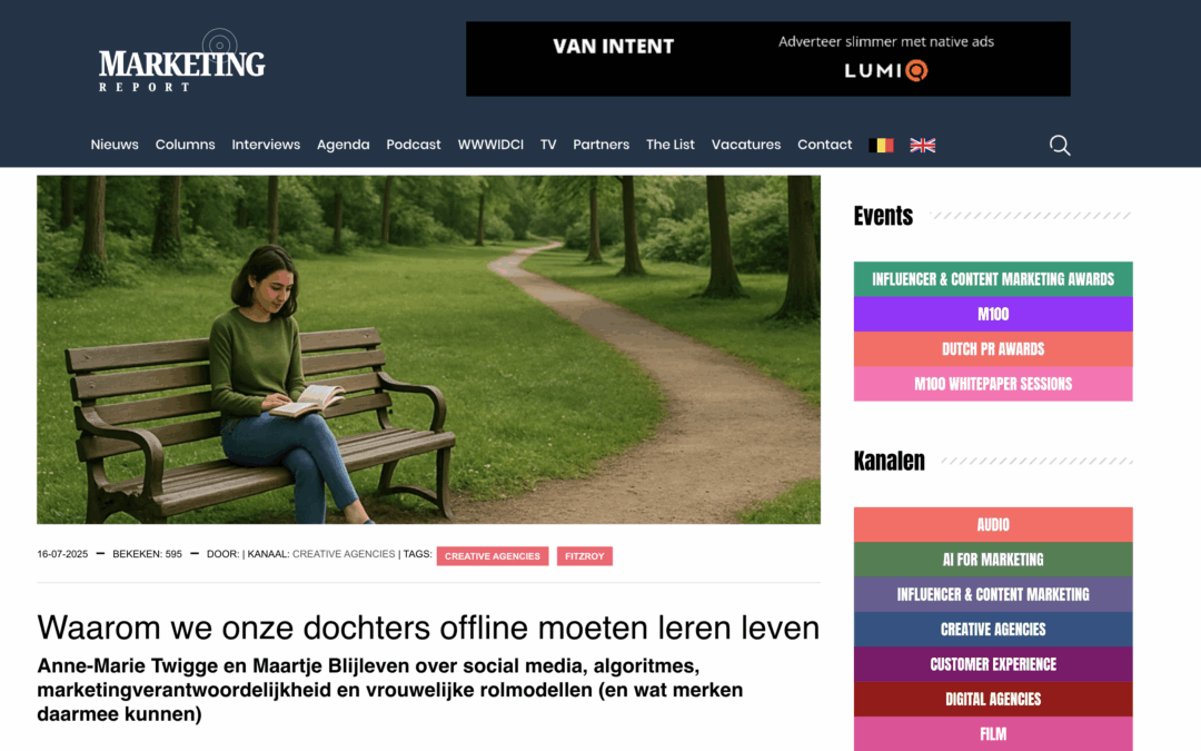 MarketingReport – Waarom we onze dochters offline moeten leren leven